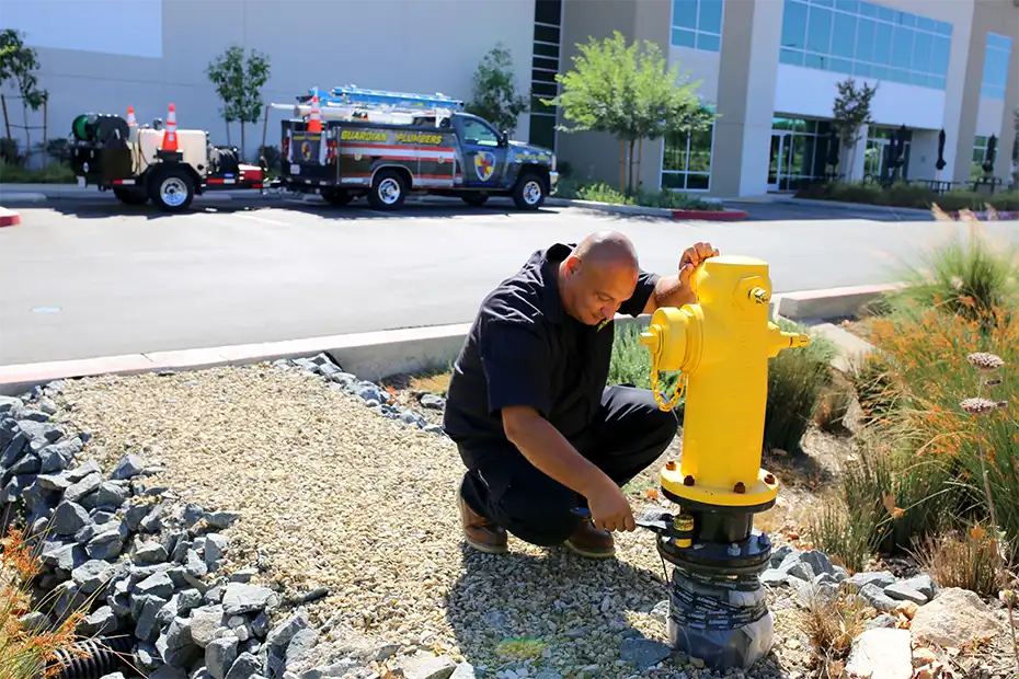 fixing yellow hydrant
